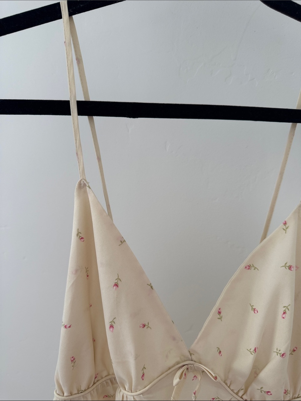 Vintage Floral Slip Dress Cottagecore Nightgown Rosebud Print romantic maxi - Picture 6 of 9